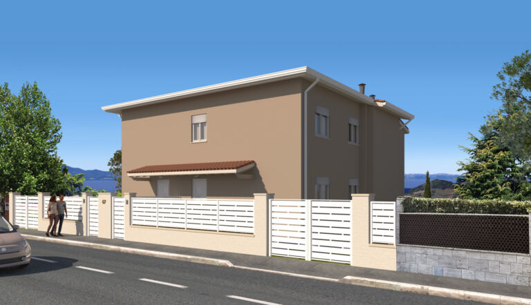 Rendering di progetto degli appartamenti in via Michelangelo 67 a Piombino