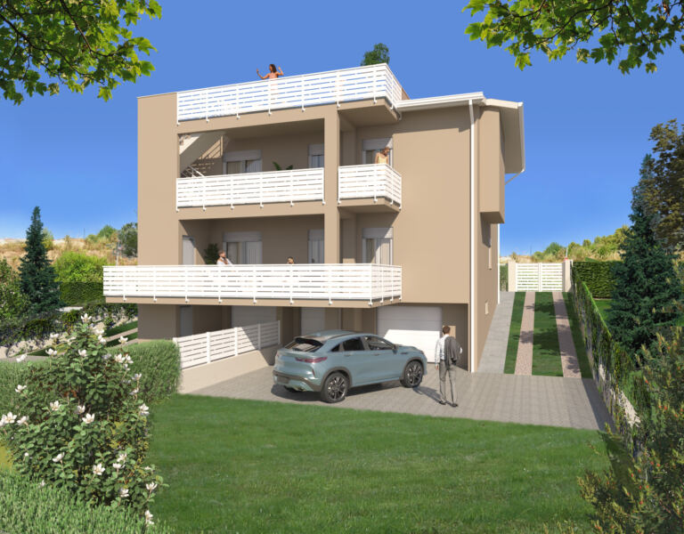 Rendering di progetto degli appartamenti in via Michelangelo 67 a Piombino